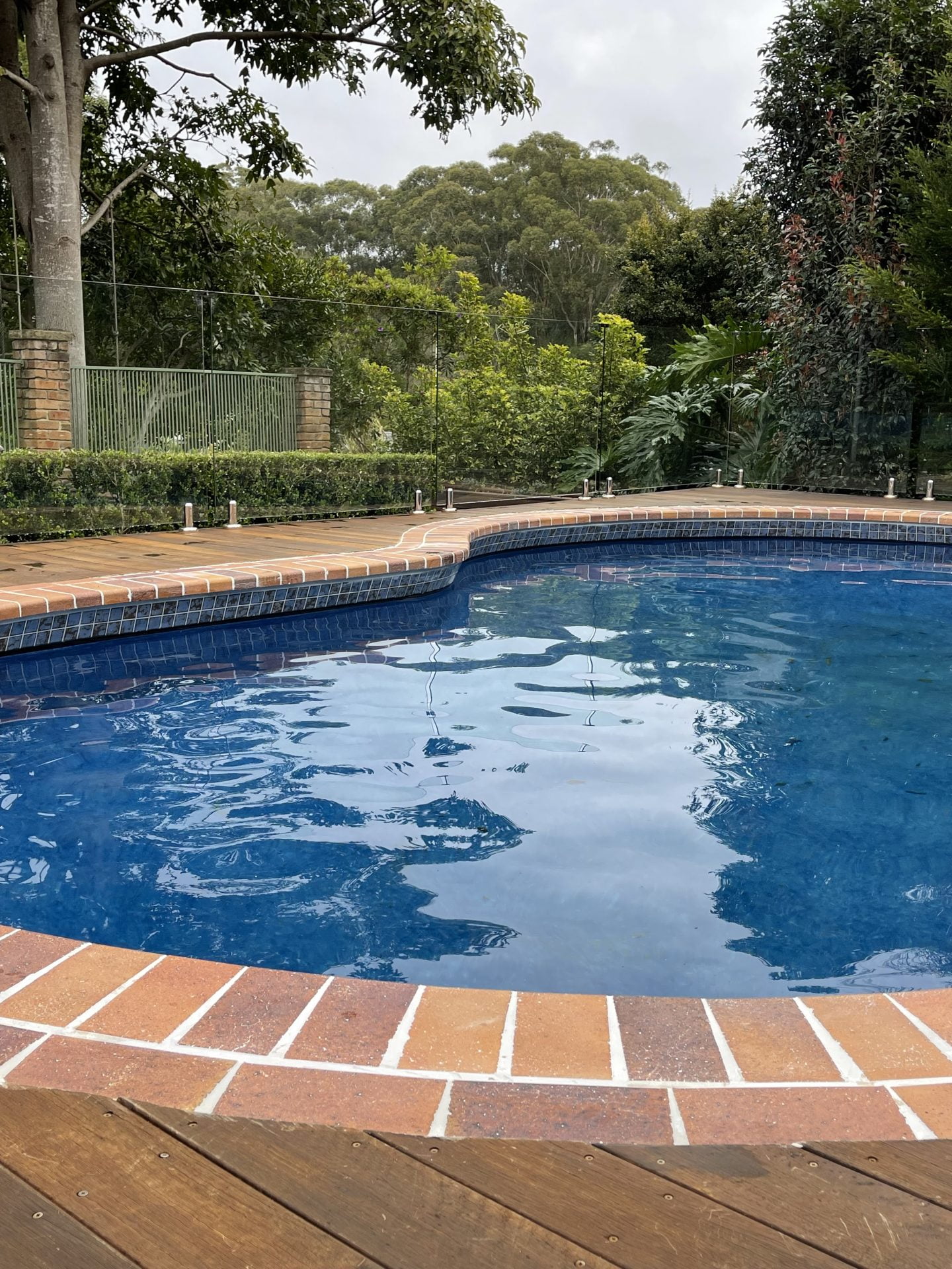 Well maintained blue oasis pool.